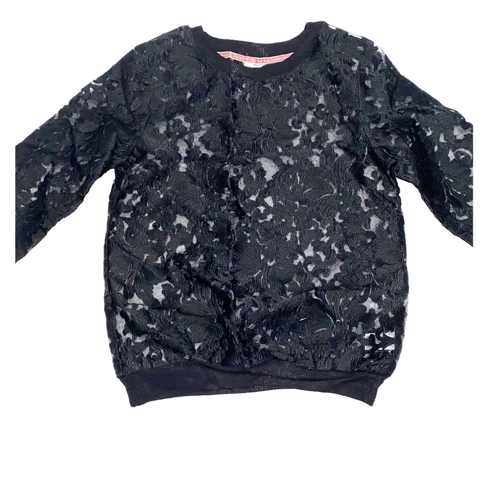 Black Sheer Long Sleeved Top